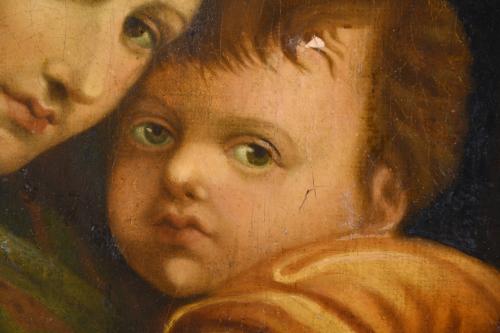 ESCUELA ITALIANA, SIGLO XX. "Virgen de la silla".