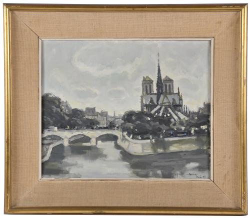 FRANCESC SERRA CASTELLET (1912-1976). "Notre Dame", 1953.