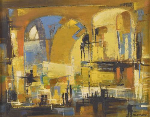EDMUND E. NIEMANN (1909-2005).  "Golden morning".