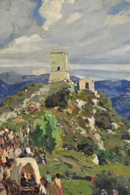 RAMÓN SANVICENS MARFULL (1917-1987). "Romeria en el Santuar