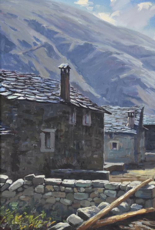 MIQUEL TORT MASGRAU (1920).  "Pueblo", 1953.