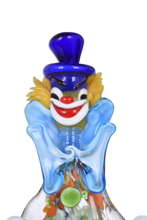 Lote de dos payasos en cristal de Murano, siglo XX. 