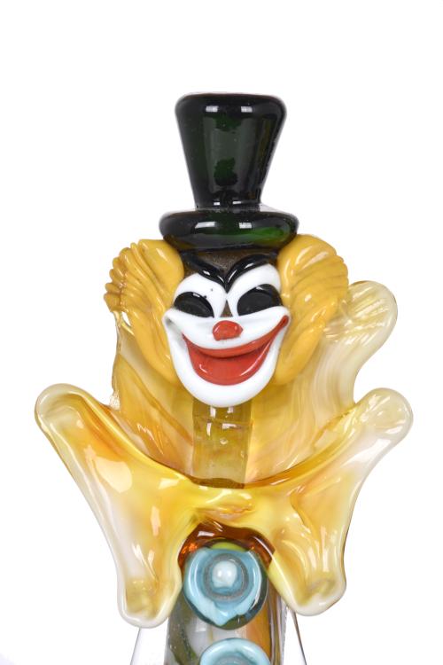 Lote de dos payasos en cristal de Murano, siglo XX. 