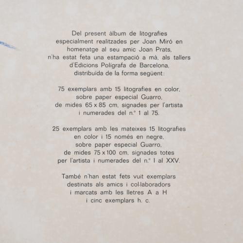 JOAN MIRÓ (1893-1983). Sin título.