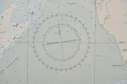 ESCUELA INGLESA, SIGLO XX.  Carta náutica de la Bahía Morec