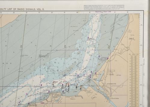 ESCUELA INGLESA, SIGLO XX.  Carta náutica del Estuario de S