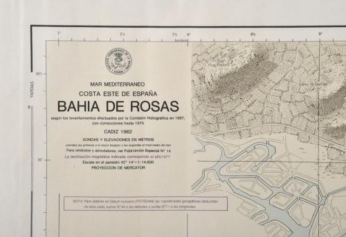 ESCUELA ESPAÑOLA, SIGLO XX.  Carta náutica de la Bahía de R