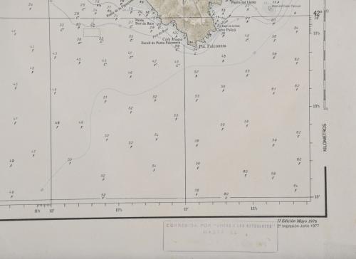 ESCUELA ESPAÑOLA, SIGLO XX.  Carta náutica de la Bahía de R