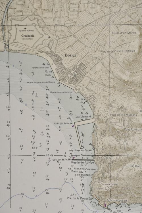 ESCUELA ESPAÑOLA, SIGLO XX.  Carta náutica de la Bahía de R