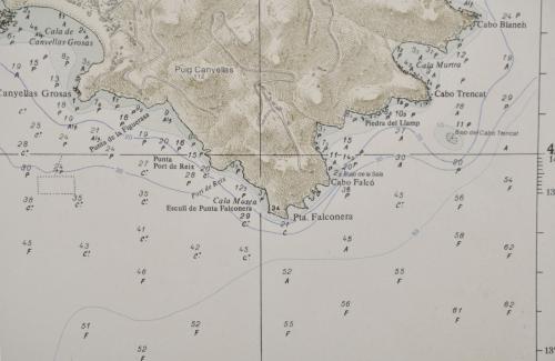 ESCUELA ESPAÑOLA, SIGLO XX.  Carta náutica de la Bahía de R