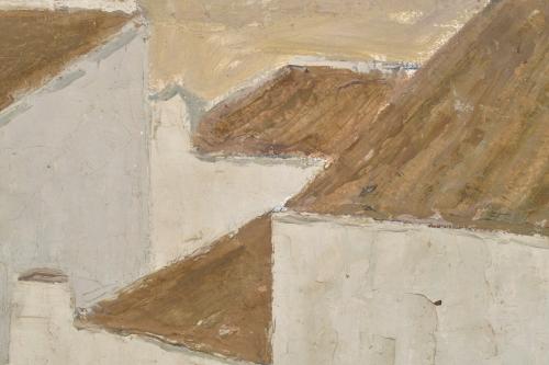 CONCHA IBAÑEZ (1929). &#39;Landscape with houses&#39;, 1967.