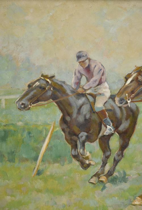 ESCUELA ESPAÑOLA, SIGLO XIX-XX. "Carrera caballos", a parti