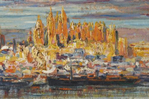 ESCUELA ESPAÑOLA, SIGLO XIX-XX. "La hora dorada", Mallorca.