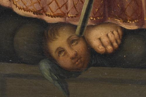ESCUELA ESPAÑOLA, SIGLO XIX-XX. "Niño Jesús del sagrado cor