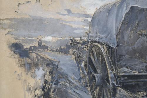 ARCADI MAS I FONDEVILA (1852-1934). "Camino del cementerio".