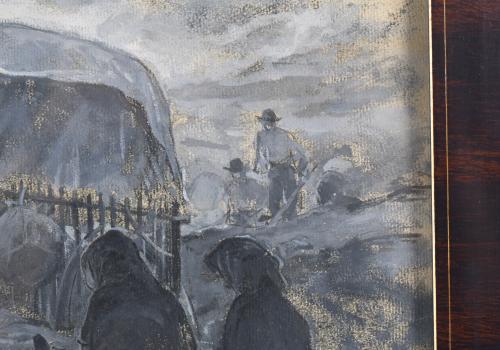 ARCADI MAS I FONDEVILA (1852-1934). "Camino del cementerio".