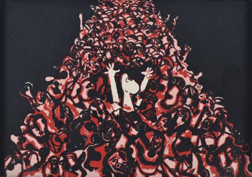 JOSEP GUINOVART (1927-2007). "Composición VI" de la Serie La Por del Poeta, 1971.