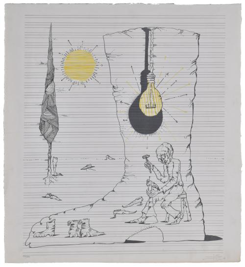 JOAN PONÇ I BONET (1927-1984). “Zapatero”, 1970.