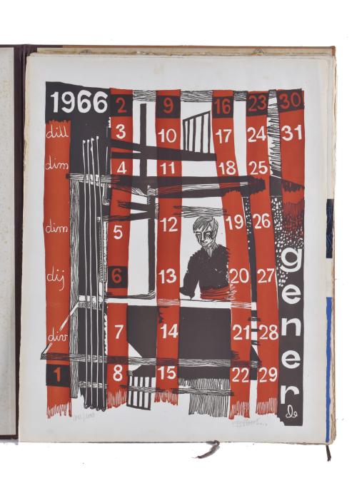 1966. 12 ARTISTES CATALANS. CALENDARIO.