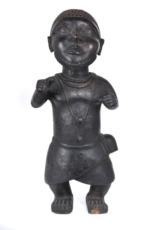 ESCUELA AFRICANA, SIGLO XX.   Figura en bronce de Benin, Ni