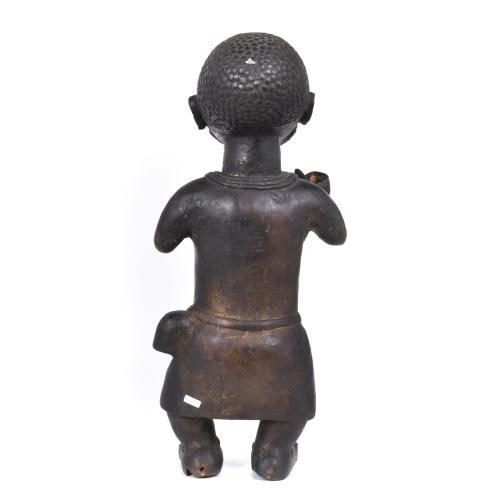 ESCUELA AFRICANA, SIGLO XX.   Figura en bronce de Benin, Ni