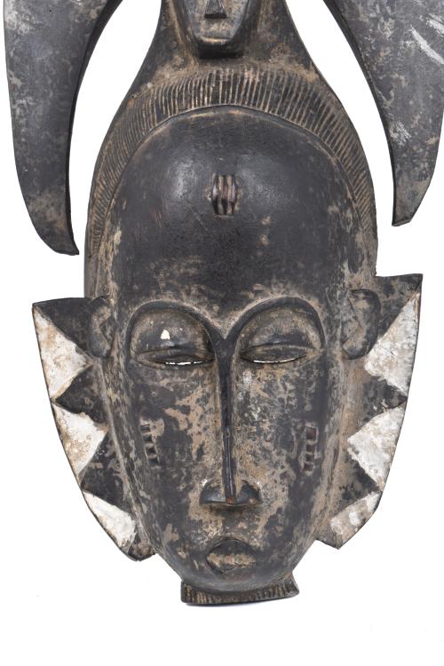 ESCUELA AFRICANA, SIGLO XX.   Máscara Baulé, Costa de Marfi