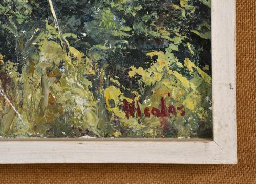 NICOLAS FORTEZA (1918-2010).  "Verdes sobre blancos", Ibiza.