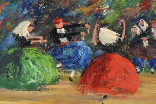 JOSEP COLL BARDOLET (1912-2007). "Bailarinas de Ibiza".
