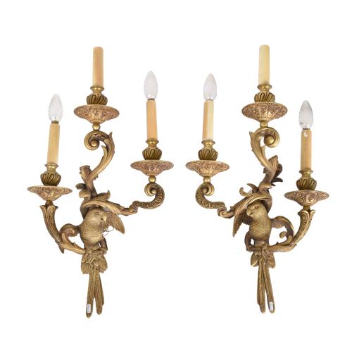 Pareja de apliques estilo Napoleón III, med. siglo XX. 