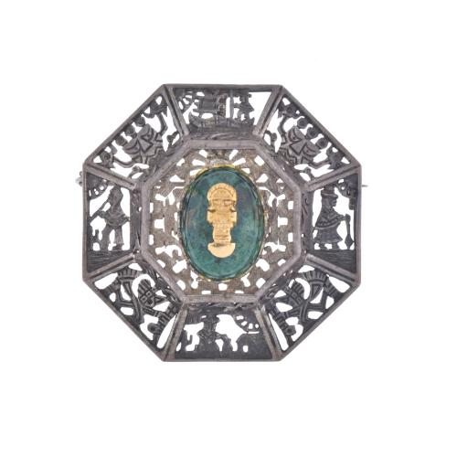 Broche - colgante mexicano, estilo Azteca - Tenochtitlán