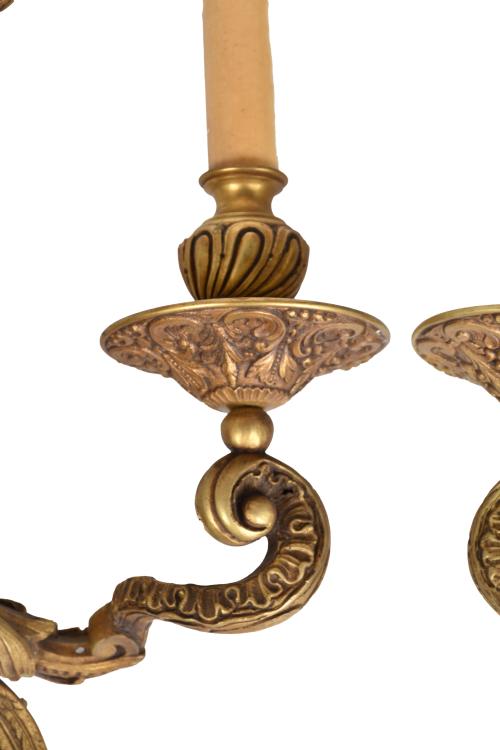 Pareja de apliques estilo Napoleón III, med. siglo XX. 