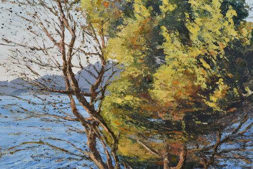 NICOLAS FORTEZA (1918-2010).  "Pinos en la orilla".