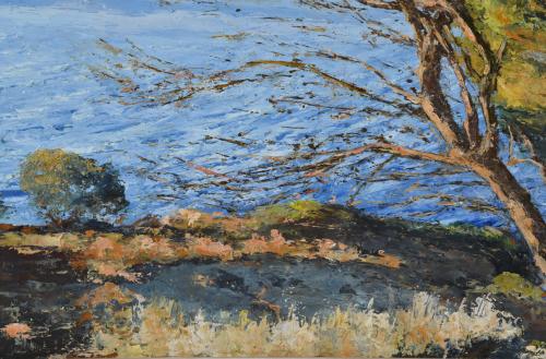 NICOLAS FORTEZA (1918-2010).  "Pinos en la orilla".