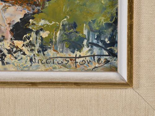 NICOLAS FORTEZA (1918-2010).  "Pinos en la orilla".