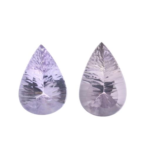 Pair of unmounted amethysts.