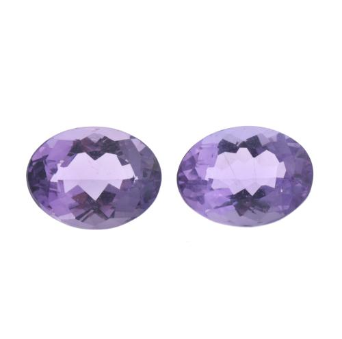 Pair of unmounted amethysts.