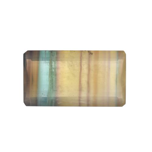 Unmounted tricoloured fluorite.