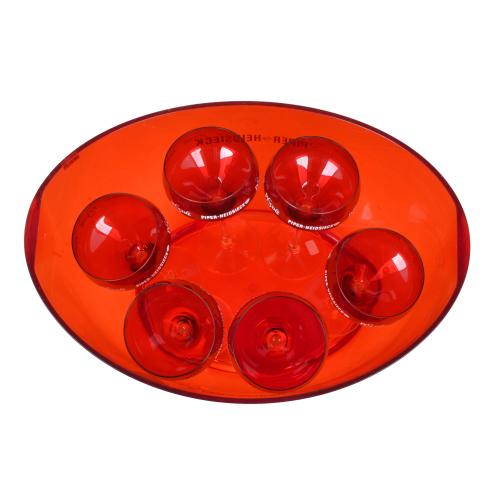 Conjunto de cubitera con seis copas en cristal Piper Heidse