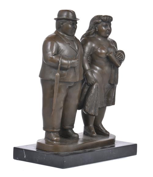 SIGUIENDO MODELOS DE FERNANDO BOTERO (1932 - 2023).  "Parej