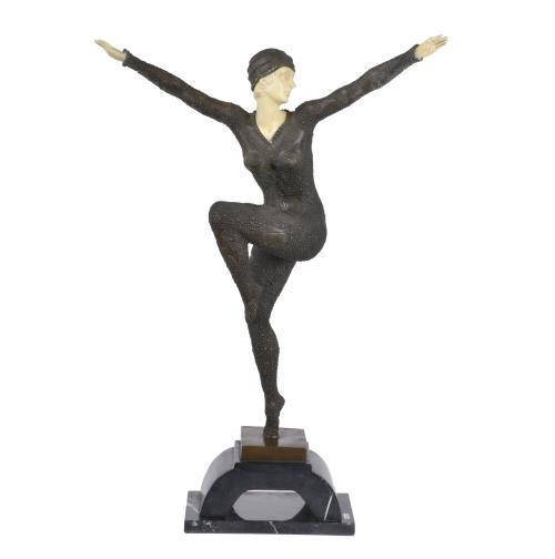 SIGUIENDO MODELOS DE DEMÉTRE CHIPARUS (1886-1947).  "Bailarina de Kapurthala". 