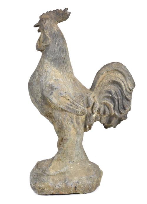 Garden figure in the shape of a rooster, 20th century.