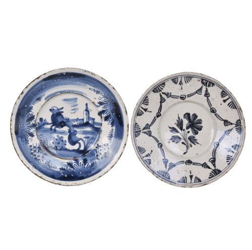 Set of two Catalan dishes, late 18th century - first half of the 18th century.