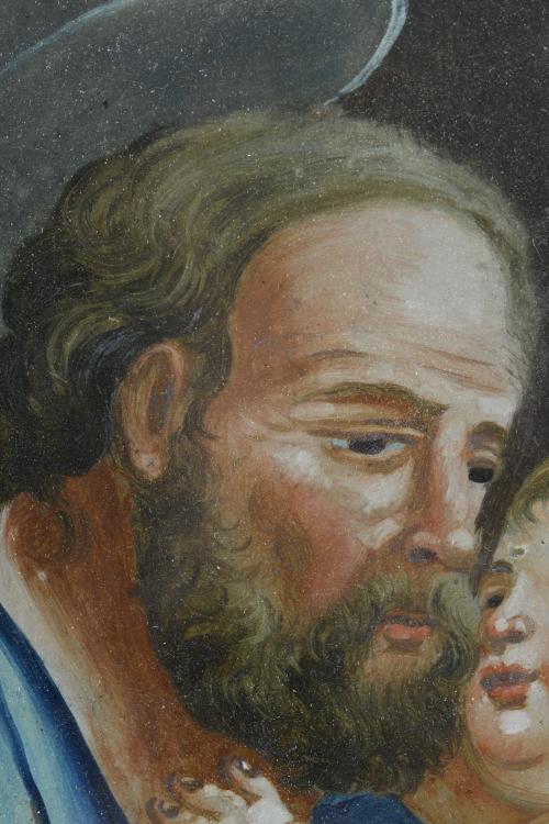 ESCUELA ESPAÑOLA, SIGLO XIX. "San José y el niño".