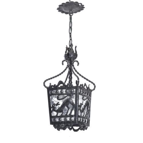 Conjunto de farol de techo y pareja de apliques Modernistas