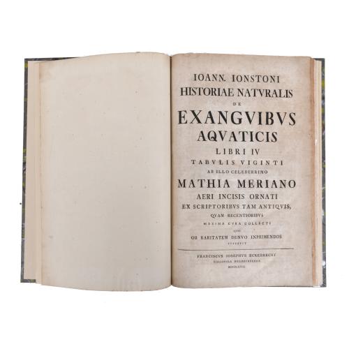 JOHN JONSTON (1603 - 1675). Historiae Naturalis de Exanguibus Aquaticis, Vol. IV, 1767.