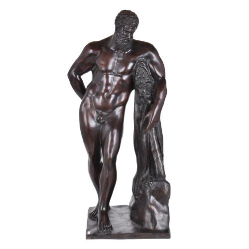 ESCUELA ITALIANA, SIGLO XIX.  “Hércules de Farnesio”, Grand Tour, circa 1870 - 1880.