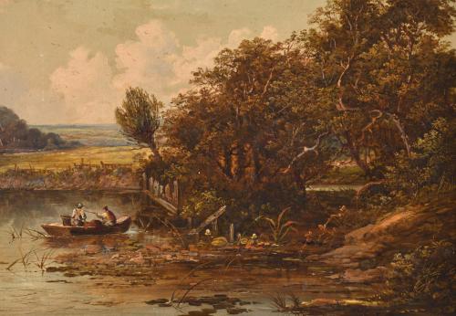 ESCUELA NORTEAMERICANA, SIGLO XVIII-XIX. "Paisaje". 