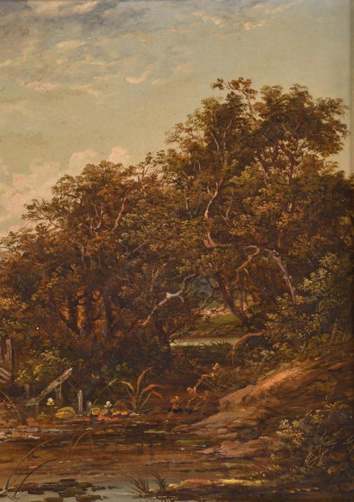 ESCUELA NORTEAMERICANA, SIGLO XVIII-XIX. "Paisaje". 