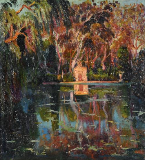 CASIMIR MARTÍNEZ TARRASSÓ (1898-1980). "El lago encantado", Pedralbes, 1939.