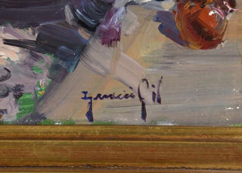 IGNACIO GIL (1913-2003). "Barcas y pescadores".